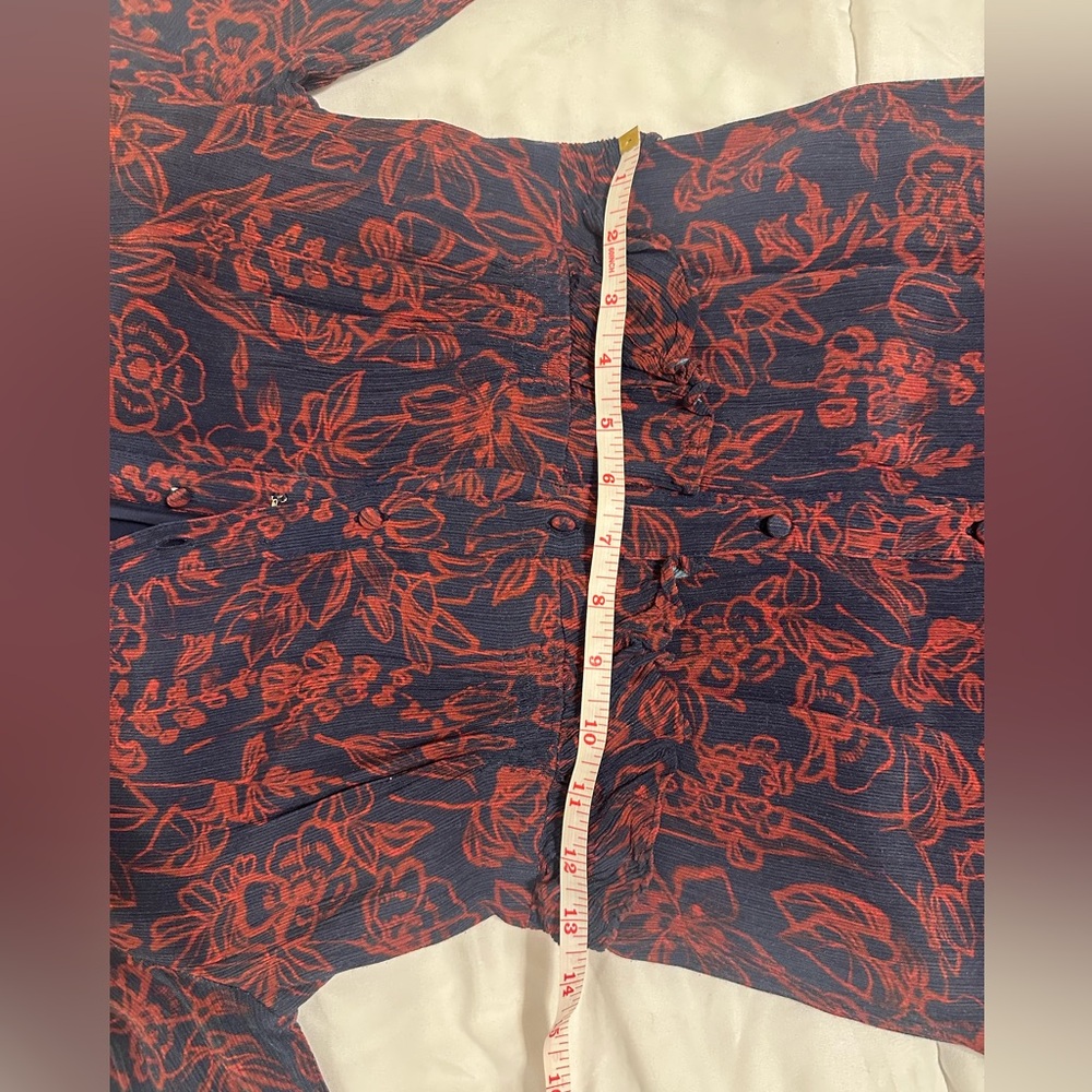 Jason Wu Navy and Red Floral Dress - Picture 10 of 10